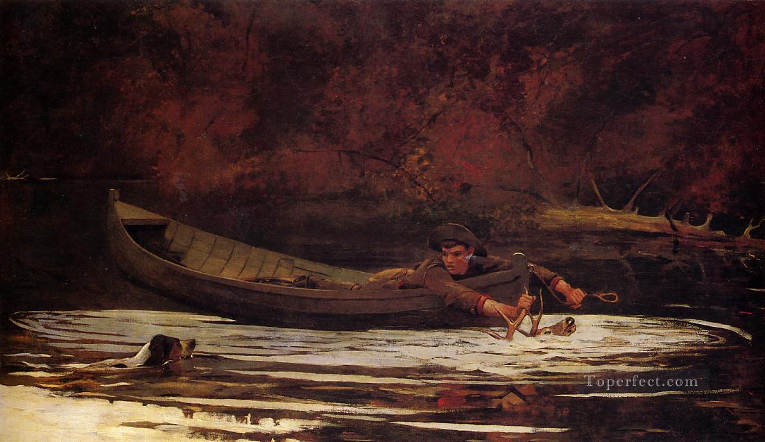 猟犬と狩人 リアリズム画家 ウィンスロー・ホーマー油絵